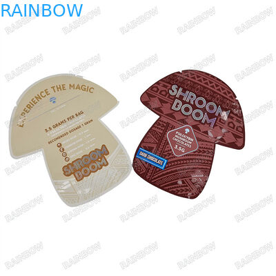 CMYK Pantone Renkleri 3.5g 7g 14g 28g Çakma baskı için çevre dostu mürekkepli özel şekil poşetleri