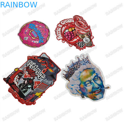 Özel Baskı Matt / Parlak Yüzey Die Cut Torbaları 3.5g 7g için