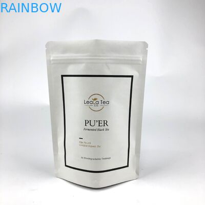 Kurutulmuş Çay Torbası Ambalajı için Özel Logo ile Yeniden Kapanabilir Ayağa Kalkan Cüppeler