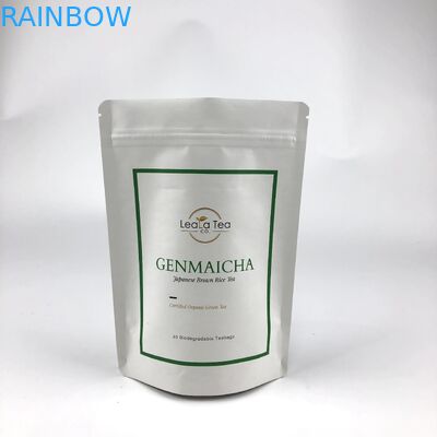 Kurutulmuş Çay Torbası Ambalajı için Özel Logo ile Yeniden Kapanabilir Ayağa Kalkan Cüppeler