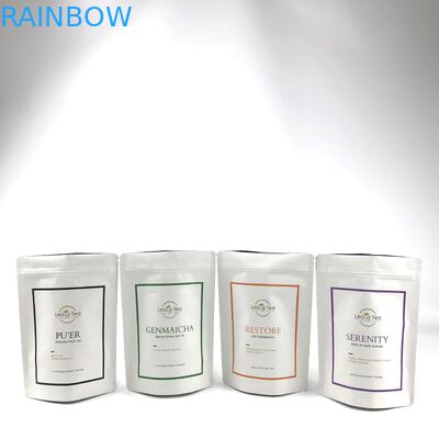 Kurutulmuş Çay Torbası Ambalajı için Özel Logo ile Yeniden Kapanabilir Ayağa Kalkan Cüppeler