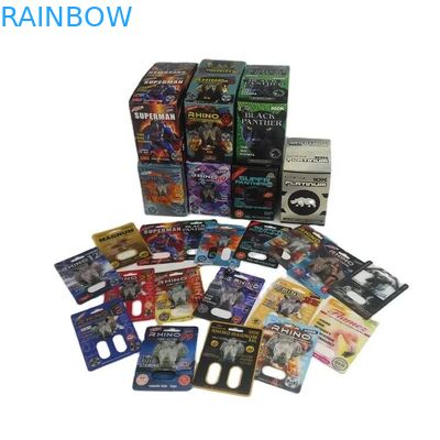 Slide Blister Kart Paketleme Erkek Geliştirme Hapları Paketleme Seks Hapı 3D Paketleme