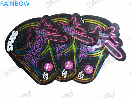 Kokusuz Bitkisel Tütsü Paketleme Zip Lock Mylar CBD Yağı Ot Kenevir Torbaları Gravure Baskı