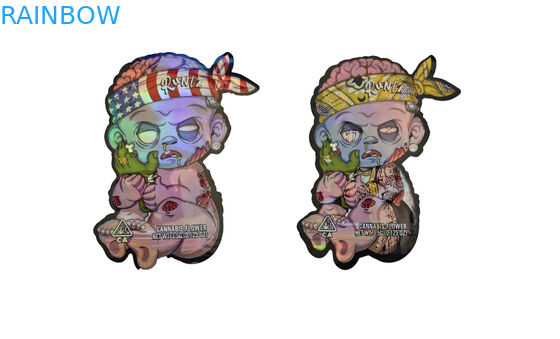 Kokusuz Bitkisel Tütsü Paketleme Zip Lock Mylar CBD Yağı Ot Kenevir Torbaları Gravure Baskı