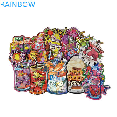 Özel Basılmış Çocuk Kanıtlı Fermuar Çantaları Yukarı Kalkın Holografik Çantalar Atıştırmalıklar Ve Emtia Ürünleri Plastik Çantalar