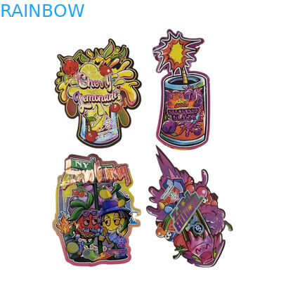 Özel Tasarım Baskılı Ölü Kesimli Ziplock Özel Şekilli Düzensiz Plastik Ambalaj 3.5g Mylar Torbası