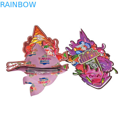 Plastik Özel Tasarım Özel Şekil Ambalaj Baskılı Hologram Folyo Şekerlik Çocuk Kanıtlı Mylar Öldürme Kesim Çantaları