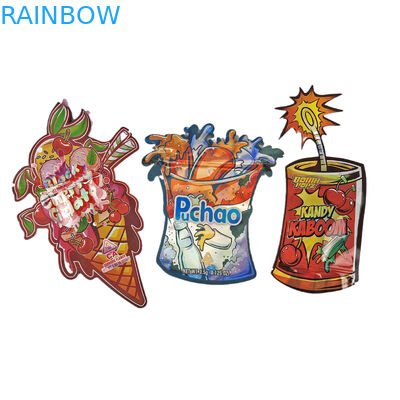 Özel Tasarım Yazdırılmış Mylar çantaları ambalaj Yumuşak Dokunma Plastik 3.5g Mylar Çantaları Ölü Kesim Düzensiz Cüzdanlar ambalaj