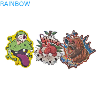 Özel Baskı 3.5g 7g 14g 28g Özel Şekilli Kokusuz Gıda Şekerlik Torbası Die Cut Mylar Cüzdanları