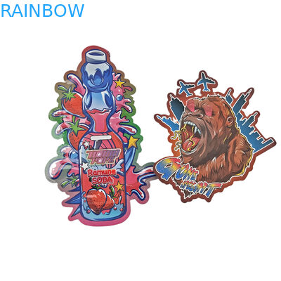 Özel Mat Logo Yeniden Kapanabilir Plastik Şekilli Cüzdan Kokusuz Öldürme Kesme Ziplock 3.5 Mylar Çantaları Şeker için