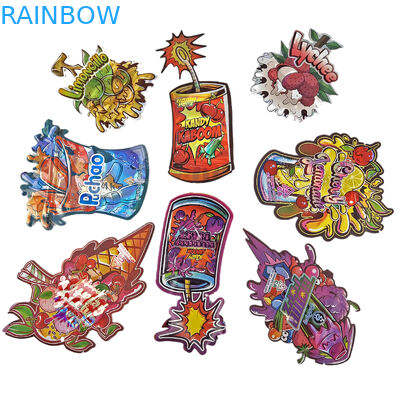 Özel Basılmış Yiyebilir Çantalar Plastik Paketleme Döşeme Özel Şekilli Plastik Çanta Ziplock ile 3.5g Atıştırmalık Mylar Çantaları