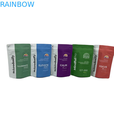 CYMK Renkli Bitkisel Buhur Ambalaj Alüminyum folyo ayağa kalkan Plastik Mylar Fermuar Torbası