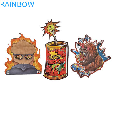 3.5g 7g Özel Baskı Özel Örtü Düzensiz Şekilli Mylar Torbaları Fermuarlı Kokusuz Atıştırmalık Ambalajı Mylar Torbaları