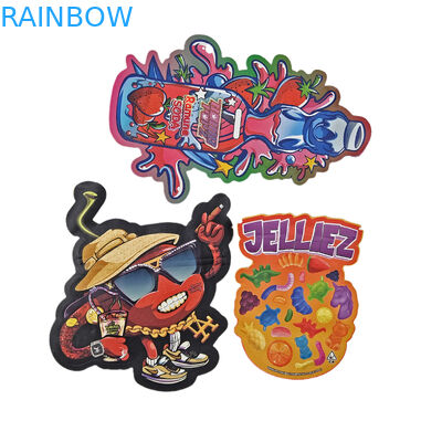 3.5g Özel Baskılı Mylar Torbaları Düzensiz Şekilli Döşeme Kesilmiş Ziplock Torbaları Atıştırmalık Kurabiye Şekerleri için Paketleme Torbaları