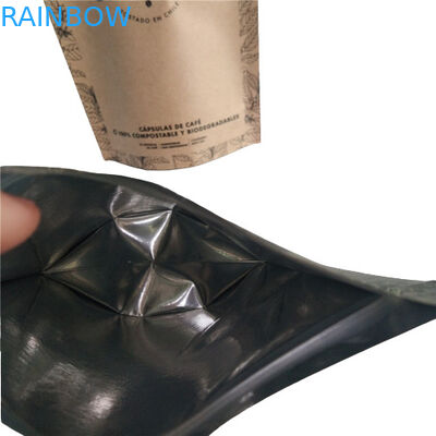 Yassı Alt Çanta Gıda Paketleme Filmi Plain White Baskı Üstü Hava Valfiyle Doldurma