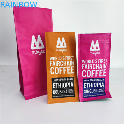 250G 500G 1KG için kahve çekirdeği için özel gümrüklü alüminyum kokusuz paketleme torbaları