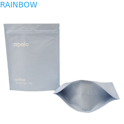 Özel basılı Kraft Kağıt Stand Up Zipper Torbası Kahve Fasulyesi Tozu için Yeniden Kapanabilir Mylar Torbaları