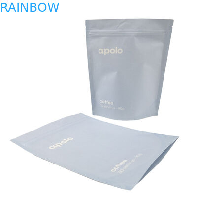 Özel basılı Kraft Kağıt Stand Up Zipper Torbası Kahve Fasulyesi Tozu için Yeniden Kapanabilir Mylar Torbaları