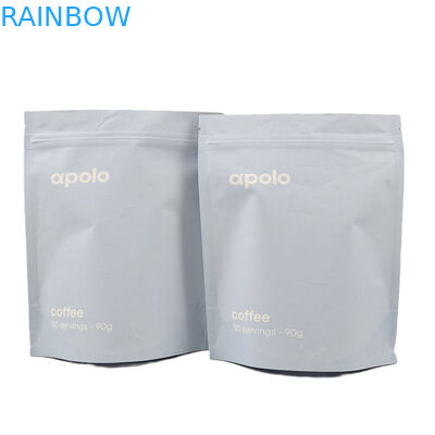 Sıcak satış cuCstom Çaplı Eco Dostluklı Kahve Protein Tozu için Yeniden Kapanabilir Kraft Kağıt Çantası