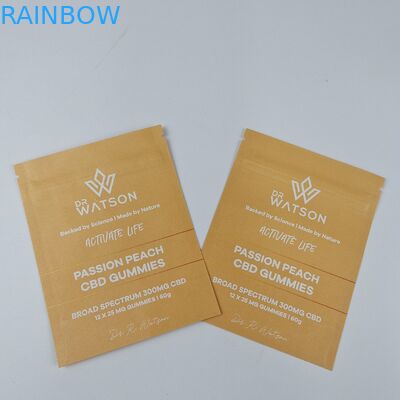 MOPP Komposta edilebilir Kraft Kağıt Çantası Özel Dayanıklı Cüppe Fermuar Gıda için Nem Kanıtlı