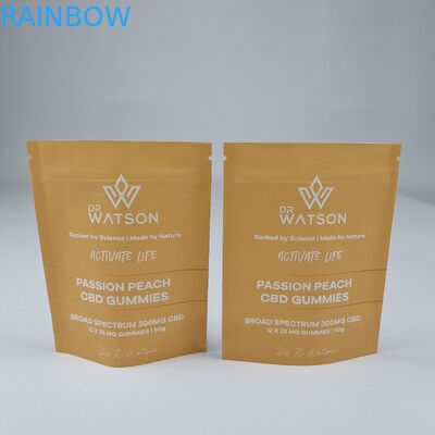 MOPP Komposta edilebilir Kraft Kağıt Çantası Özel Dayanıklı Cüppe Fermuar Gıda için Nem Kanıtlı