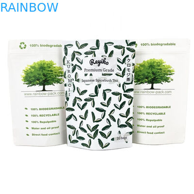 Çevre dostu biyolojik olarak ayrıştırılabilir kraft kağıt torbası zip kilitli torba gıda ambalajı pencereli kağıt torba