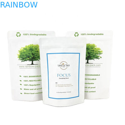 Ekolojik Dostu Özelleştirilmiş Logo 100g 250g Çay Kahve Torbası Ambalaj Torbası Geri Dönüştürülebilir Kraft Kağıdı Ayağa Çanta