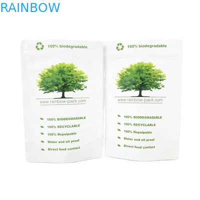Gıda için penceresi olan biyolojik olarak ayrıştırılabilir kraft kağıt torbası Un, fındık, pirinç, çay Gıda üretimi Doğrudan satış