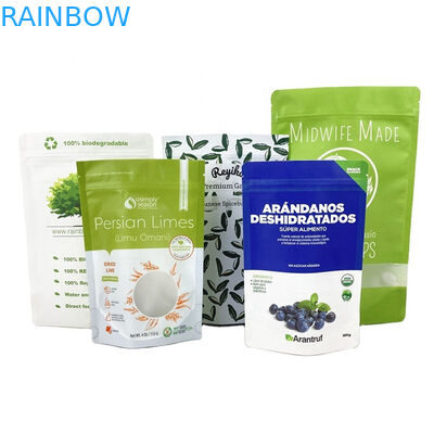 Gıda için penceresi olan biyolojik olarak ayrıştırılabilir kraft kağıt torbası Un, fındık, pirinç, çay Gıda üretimi Doğrudan satış