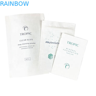 Özel Logo Eko Dostu Beyaz Kraft Kağıdı Mango Tozu Fındıklar Evcil hayvanlar için Yiyecek Biyolojik Bozulmaz Fermuar Kokusuz Kağıt Paketleme P