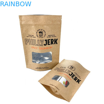 100% Biyo-degradasyonlu Kokusuz Kağıt Ambalaj Çantası Mango Tozu Çay Fındıkları Evcil hayvanlar için yiyecek çantaları Beyaz Kraft Kağıt Çantası