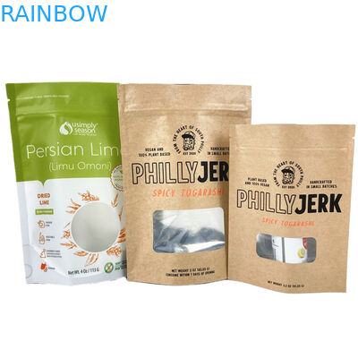 Özel Logo Biyodegradable White Kraft Kağıt Torbalar Kek Kekler Fındıklar Yiyebilir Mangos Tozu Evcil hayvanlar için Yiyecek Kokusuz