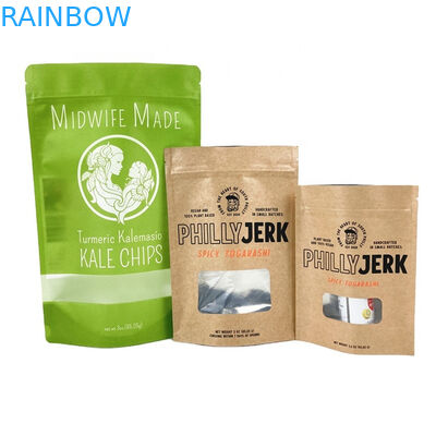 Özel özel logo kurabiye kekler fındıklar için beyaz kraft kağıt torbalar Yiyebilir toz evcil hayvanlar için gıdalar % 100 biyolojik olarak parçalanabilir kokusuz B