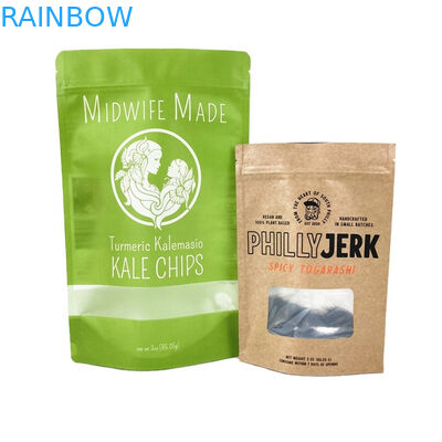 Ekolojik Dostu Özel Logo 100g 250g Kraft Kağıt Çay Kahve Fındıkları Toz Çantası Geri Dönüştürülebilir Kraft Kağıt Çantası