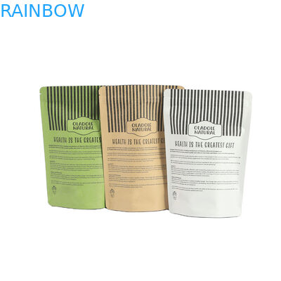 Yiyecek sınıfı Kraft Kağıt Torbaları Mangos Tozu Yiyecekler Kurabiye Fındıklar Evcil hayvanlar için Yiyecek Ekolojik Çay Kokusuz Kağıt Torba