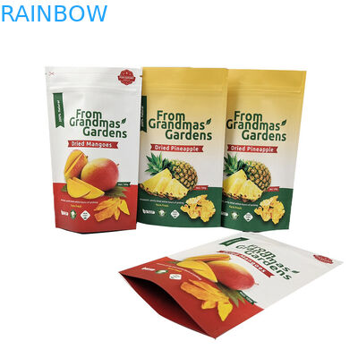 Özel Gıda Derecesi PLA Kahverengi Kraft Kağıt Torbaları Mangos Toz Gıda Pet Treats Edible Packaging Bags Mylar With Zipper