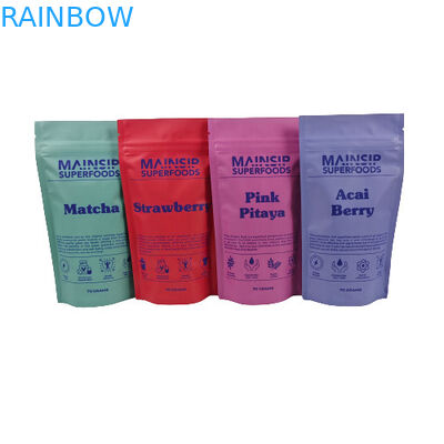 Dijital baskılı sıcak kakao tozu ambalaj çantası yeniden kilitlenebilir zip kilidi ile kahve tozu plastik poşetler