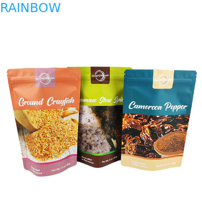 Mat Finished 250g Plastik Torba Baharat Paketleme Gıda Sınıfı Baharat Torbası