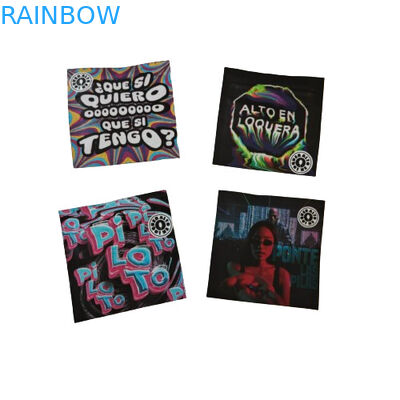 Kokusuz, açık pencereli toz ambalajlı plastik torba ile yeniden kilitlenebilir örnek torbaları