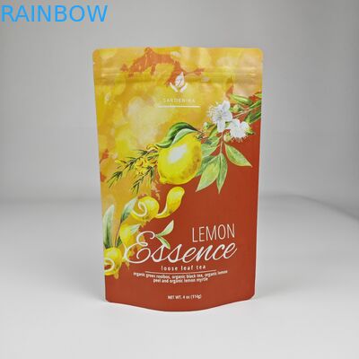 Özel basılı plastik ayağa kalkan çantalar yeniden kilitlenebilir nemden korunma 250g çay ambalajı çantası