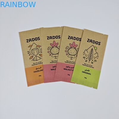 Çevre dostu Biyodegradable Kraft Pouch PLA Mısır Nişastası Komposta edilebilir Kraft Pouches