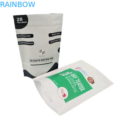 Parlak veya mat bitmiş kuru çay torbası Kraft kağıt torbasında ambalaj