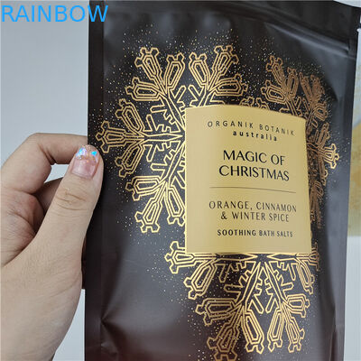 Moda Paketi Yüksek Kalite Yeniden Kapanabilir Kolay Gözyaşı Çubuğu Mylar Çuvalları Banyo Tuzu Paketleme Çantası