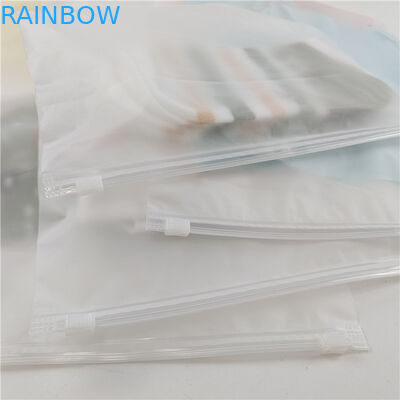 Fabrika Toptan Şeffaf Plastik Tişört Giysi Paketleme Çantası Kaydırılabilir Fermuar ve Kanca
