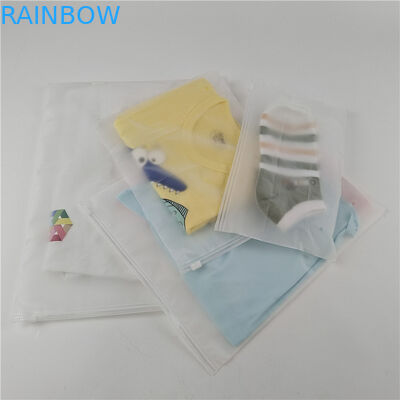 Fabrika Toptan Şeffaf Plastik Tişört Giysi Paketleme Çantası Kaydırılabilir Fermuar ve Kanca