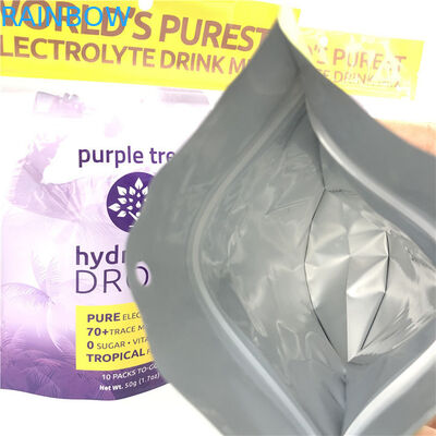 10 Renkli Özel Matt Alüminyum Folyo Yukarı Çanta Ziplock Doypack Çanta Yemek için