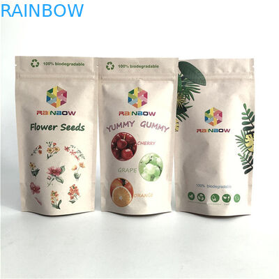 Özel Logo Baskılı Ayaklı Fermuar Cüzdanı Yeniden Kapanabilir Plastik Gıda Mühürü Ambalajı