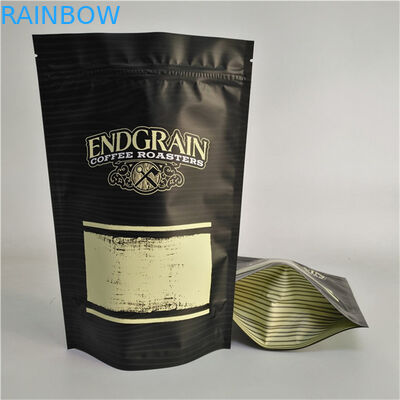 Özel Logolu Baskılı Ayakta Duran Fermuarlı Kese Yeniden Kapatılabilir Plastik Gıda Mühürlü Kahve Torbası, Gıda Sınıfı Malzeme ve Sızdırmaz