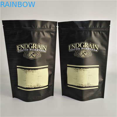 Özel Logolu Baskılı Ayakta Duran Fermuarlı Kese Yeniden Kapatılabilir Plastik Gıda Mühürlü Kahve Torbası, Gıda Sınıfı Malzeme ve Sızdırmaz