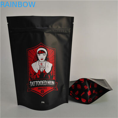 Fermuarlı Özelleştirilmiş Boyutlu Dikey Kese Mat Yüzey Alüminyum Folyo Mylar Doypack